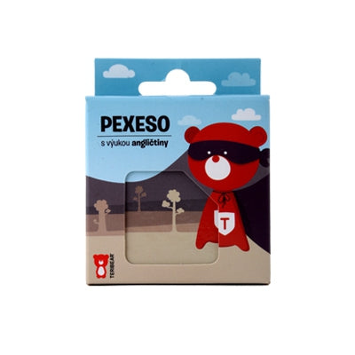 Teribear - pexeso s výukou angličtiny, 36 kartiček v krabičce