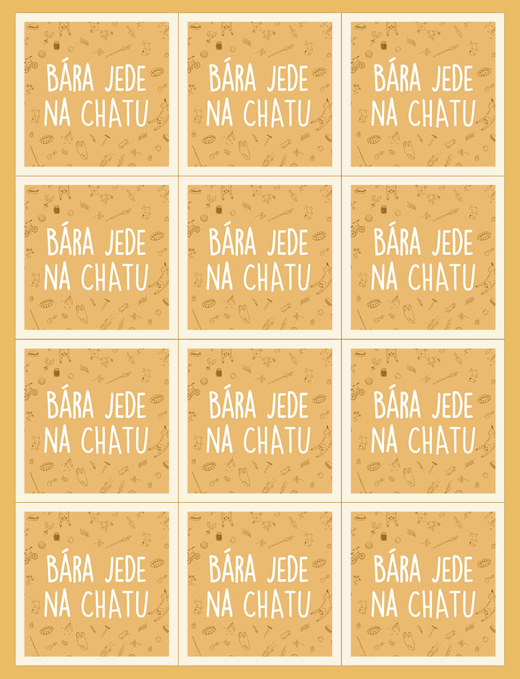 PEXESO – BÁRA JEDE NA CHATU