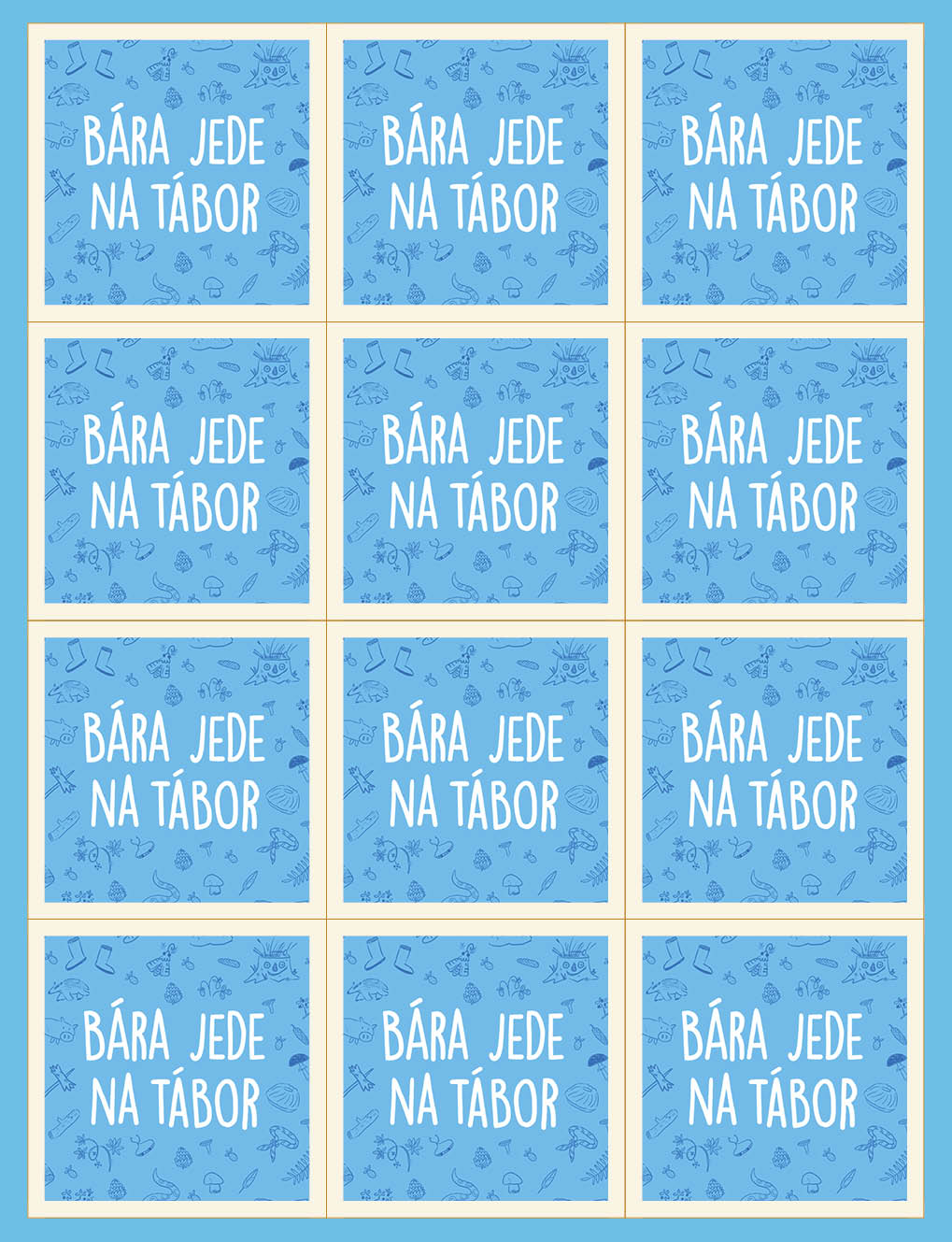 PEXESO – BÁRA JEDE NA TÁBOR