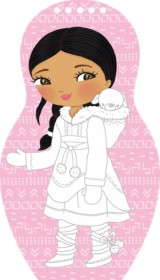 Obliekame eskimácke bábiky ANOUK – Maľovanky