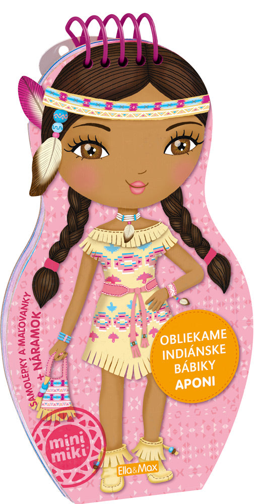 Obliekame indiánske bábiky APONI –  Maľovanky