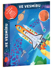 Čti a nalepuj – VE VESMÍRU, kniha se samolepkami