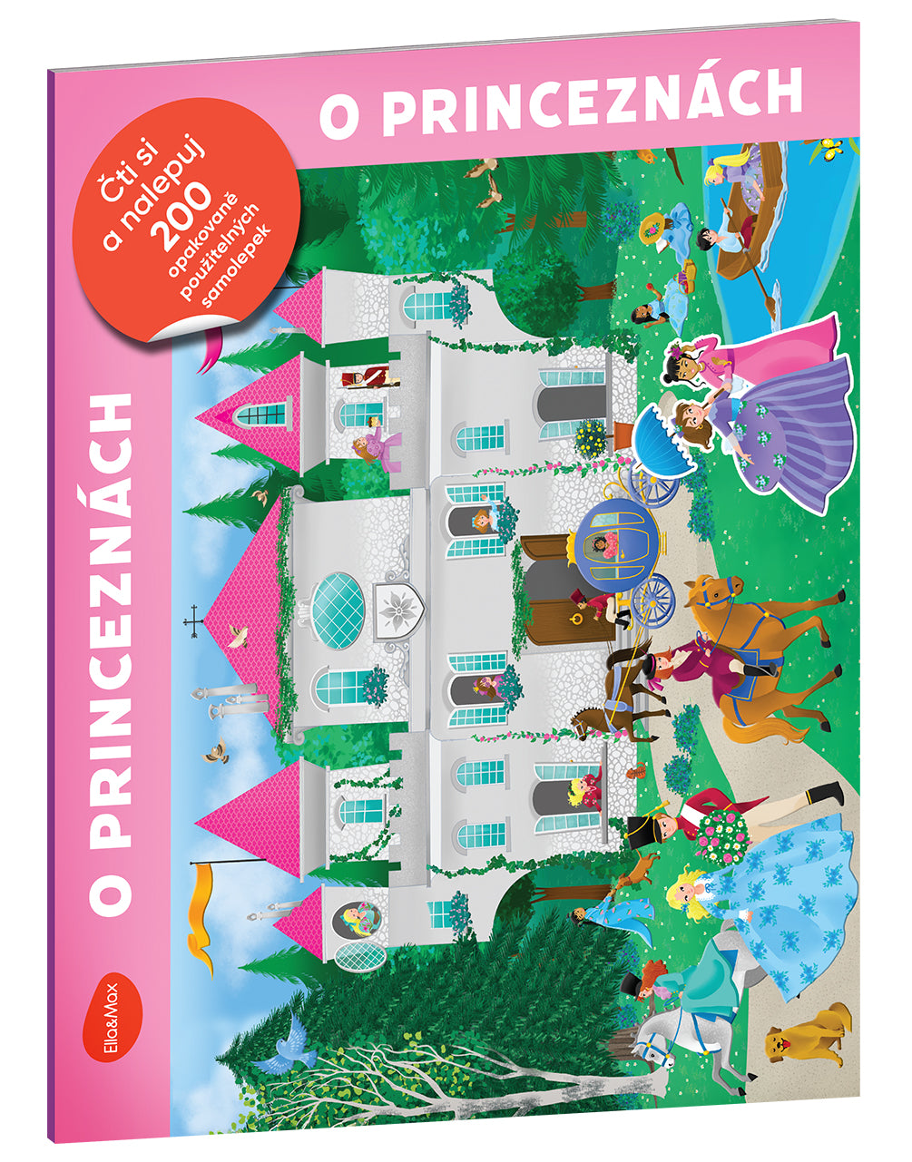 Čti a nalepuj – O PRINCEZNÁCH, kniha se samolepkami
