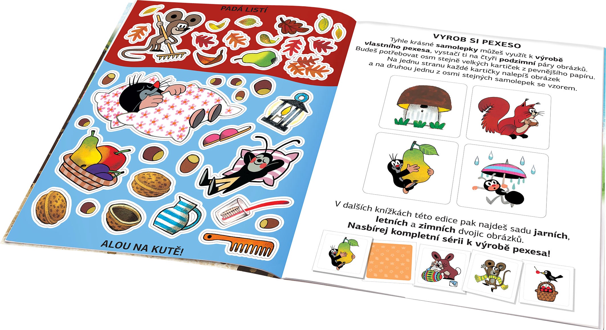 KRTEK a PODZIM  ─ Kniha samolepek
