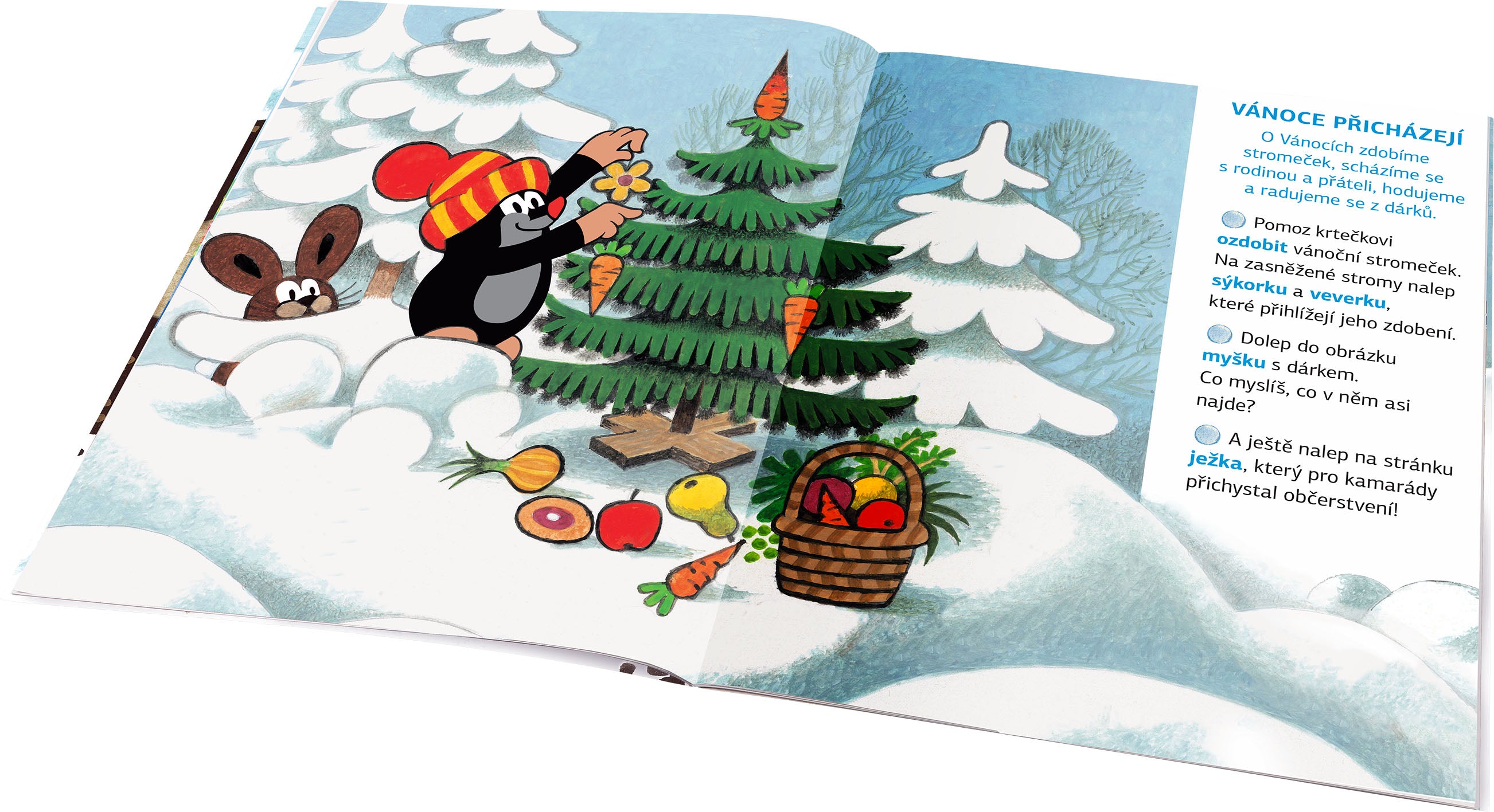 KRTEK a ZIMA  ─ Kniha samolepek