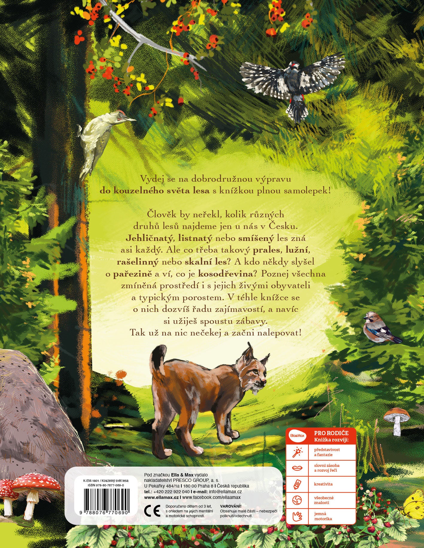 KOUZELNÝ SVĚT LESA – Kniha samolepek