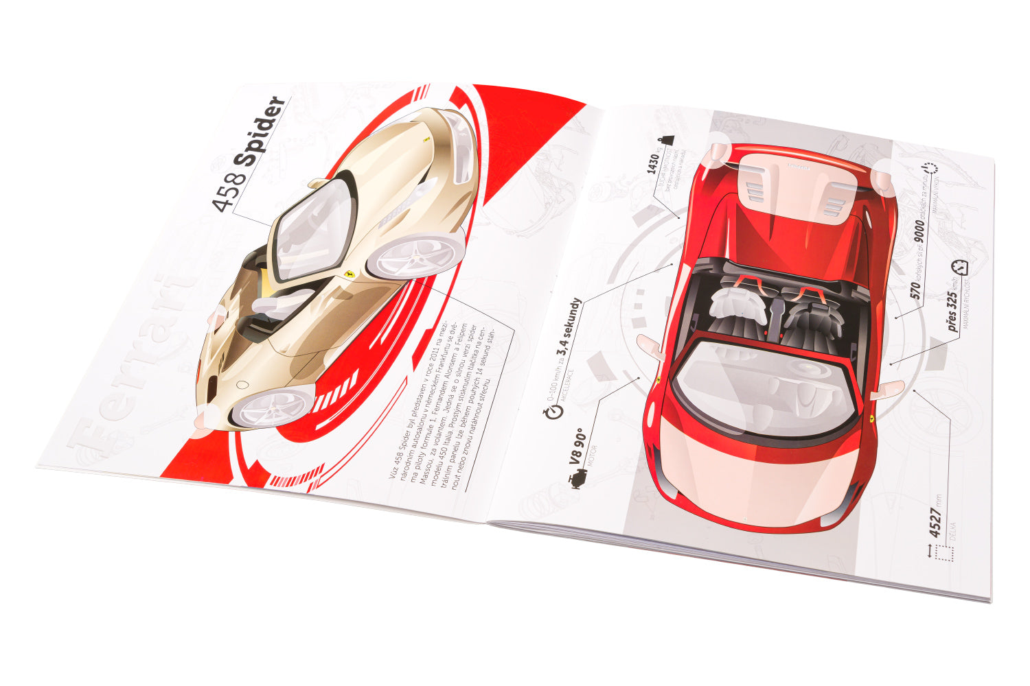 FERRARI, silniční vozy – Kniha samolepek