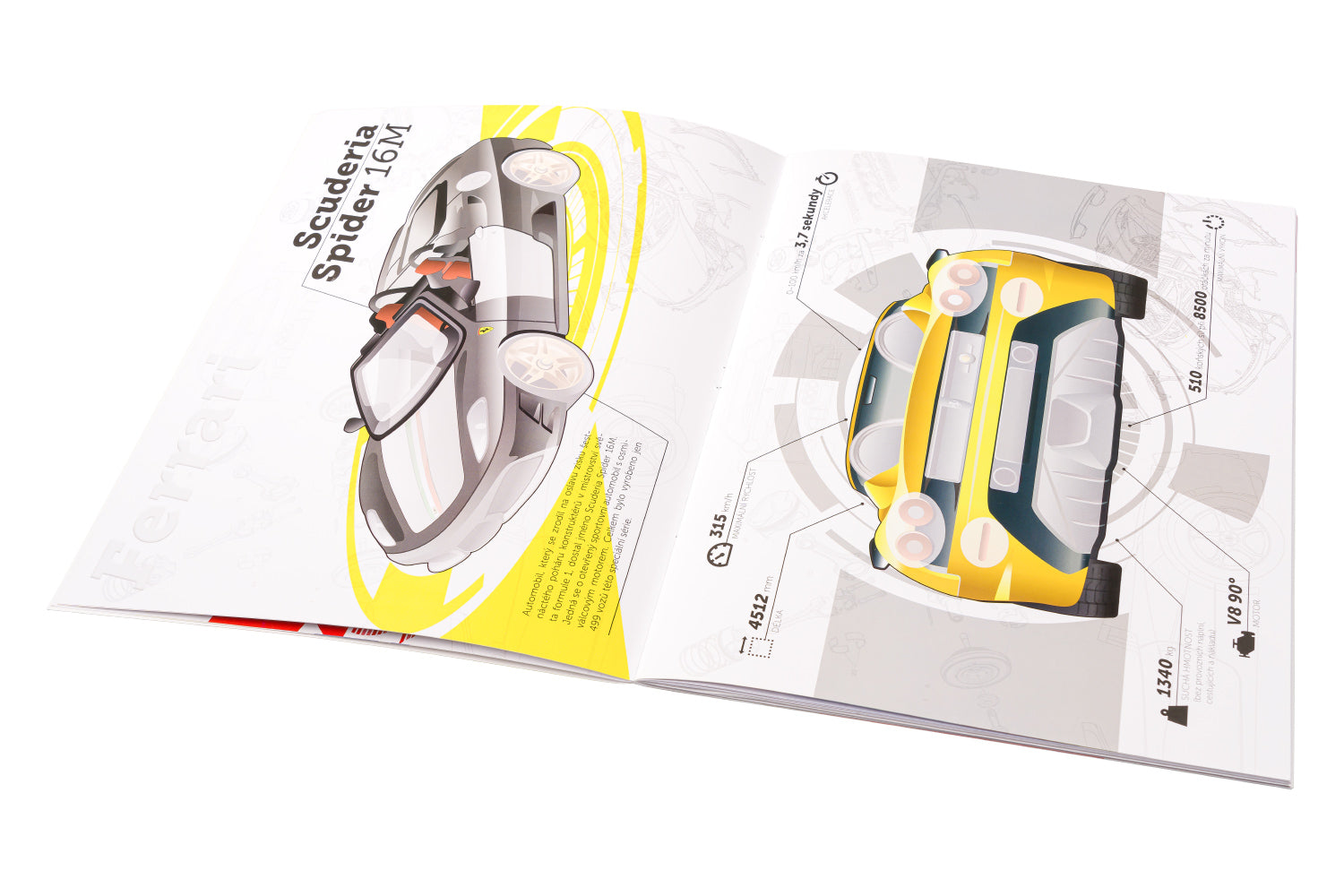 FERRARI, silniční vozy – Kniha samolepek