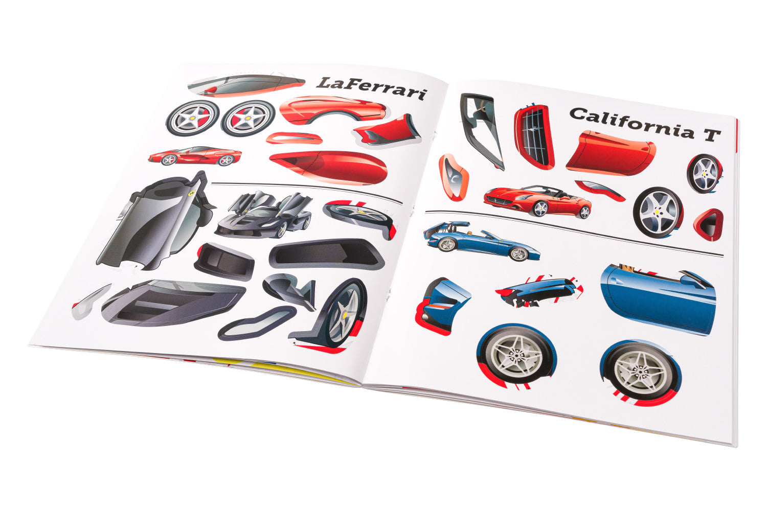 FERRARI, silniční vozy – Kniha samolepek