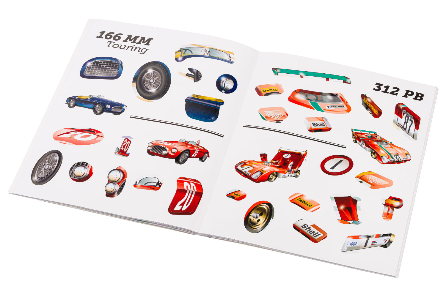 FERRARI, sportovní vozy – Kniha samolepek