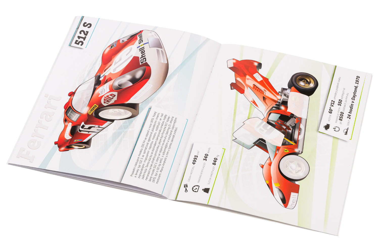 FERRARI, sportovní vozy – Kniha samolepek