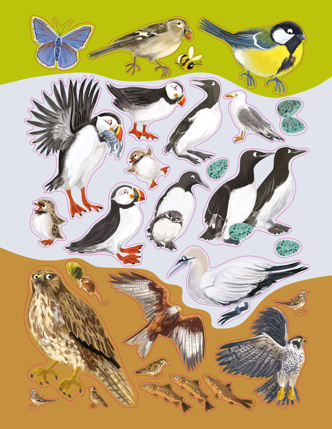 SVET SÝKORIEK, VRABCOV a ďalších spevavcov – Kniha samolepiek