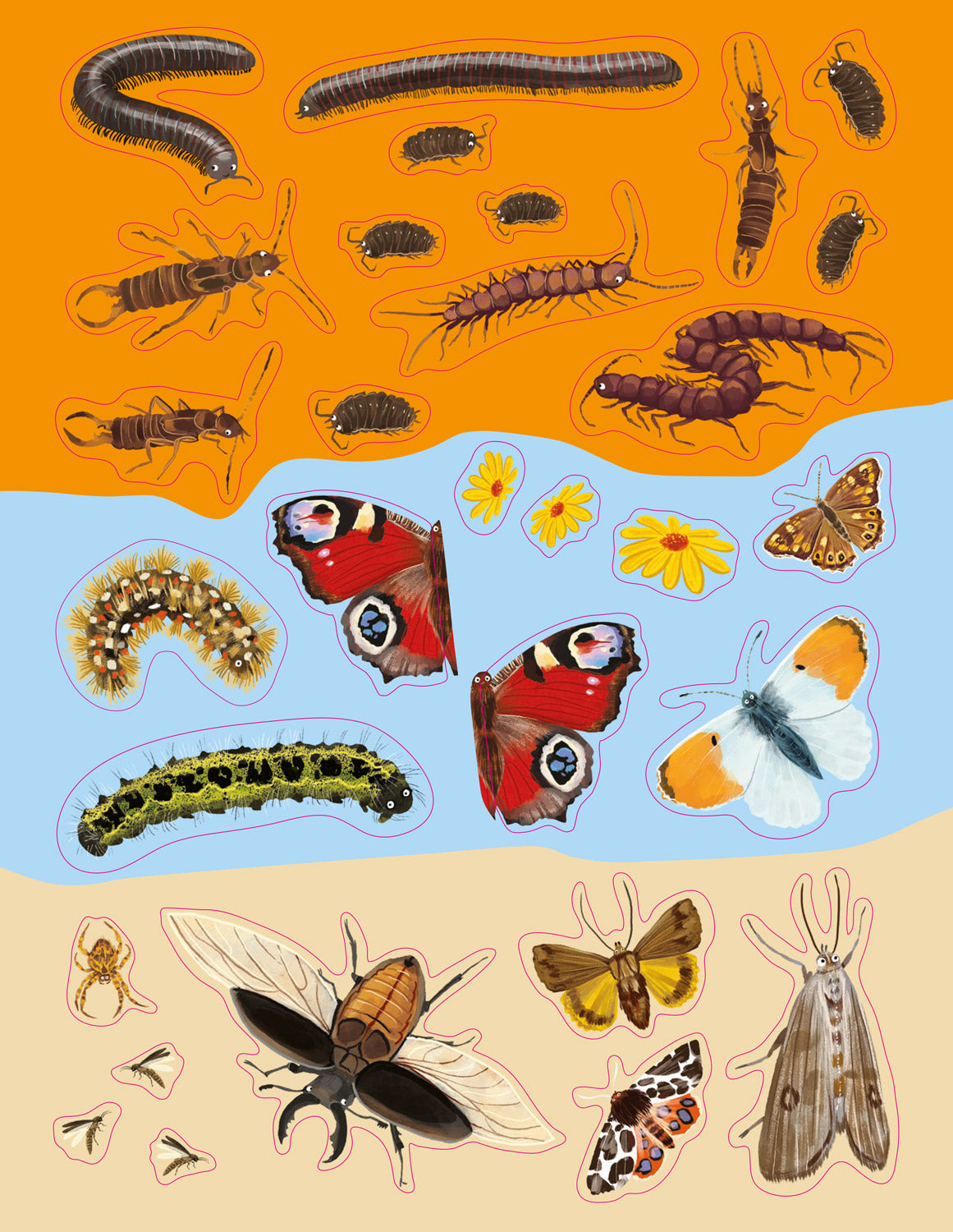 SVET CHROBÁKOV, MOTÝĽOV a ďalších potvoriek – Kniha samolepiek