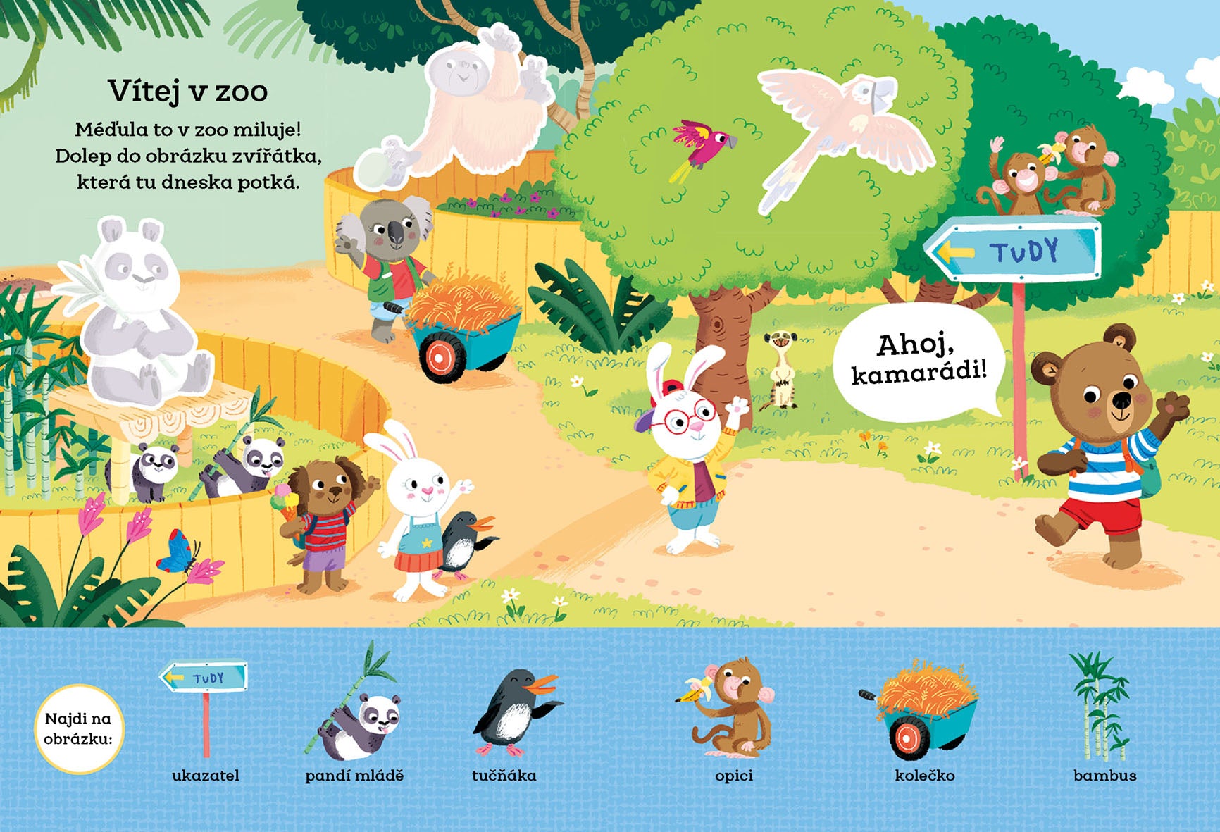 MÉĎULA ŠIKULA:  POZNÁVÁME ZVÍŘÁTKA – Samolepková knížka