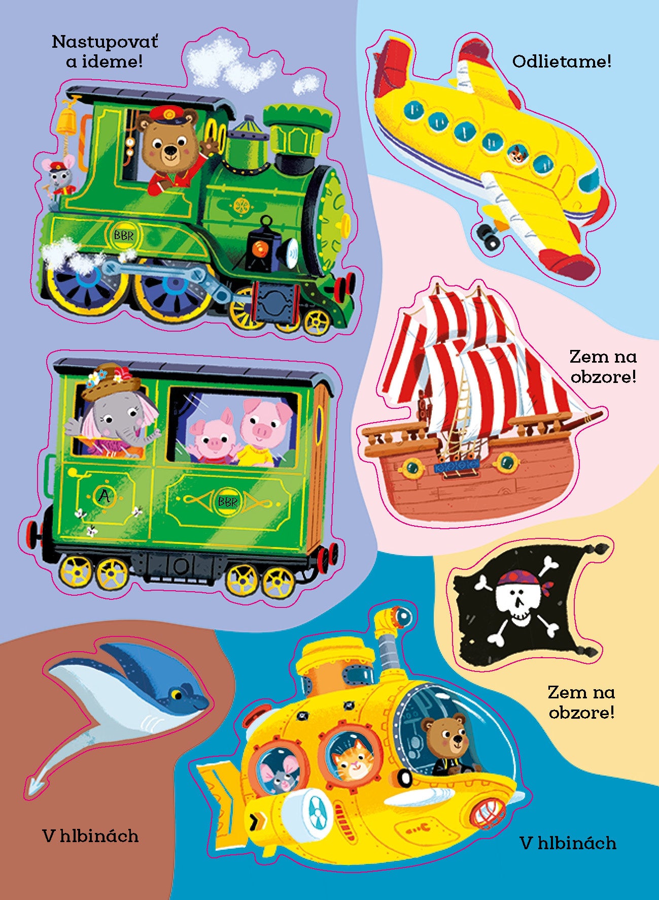 BRUMKO ROZUMKO: SPOZNÁVAME DOPRAVNÉ PROSTRIEDKY – Samolepková knižka