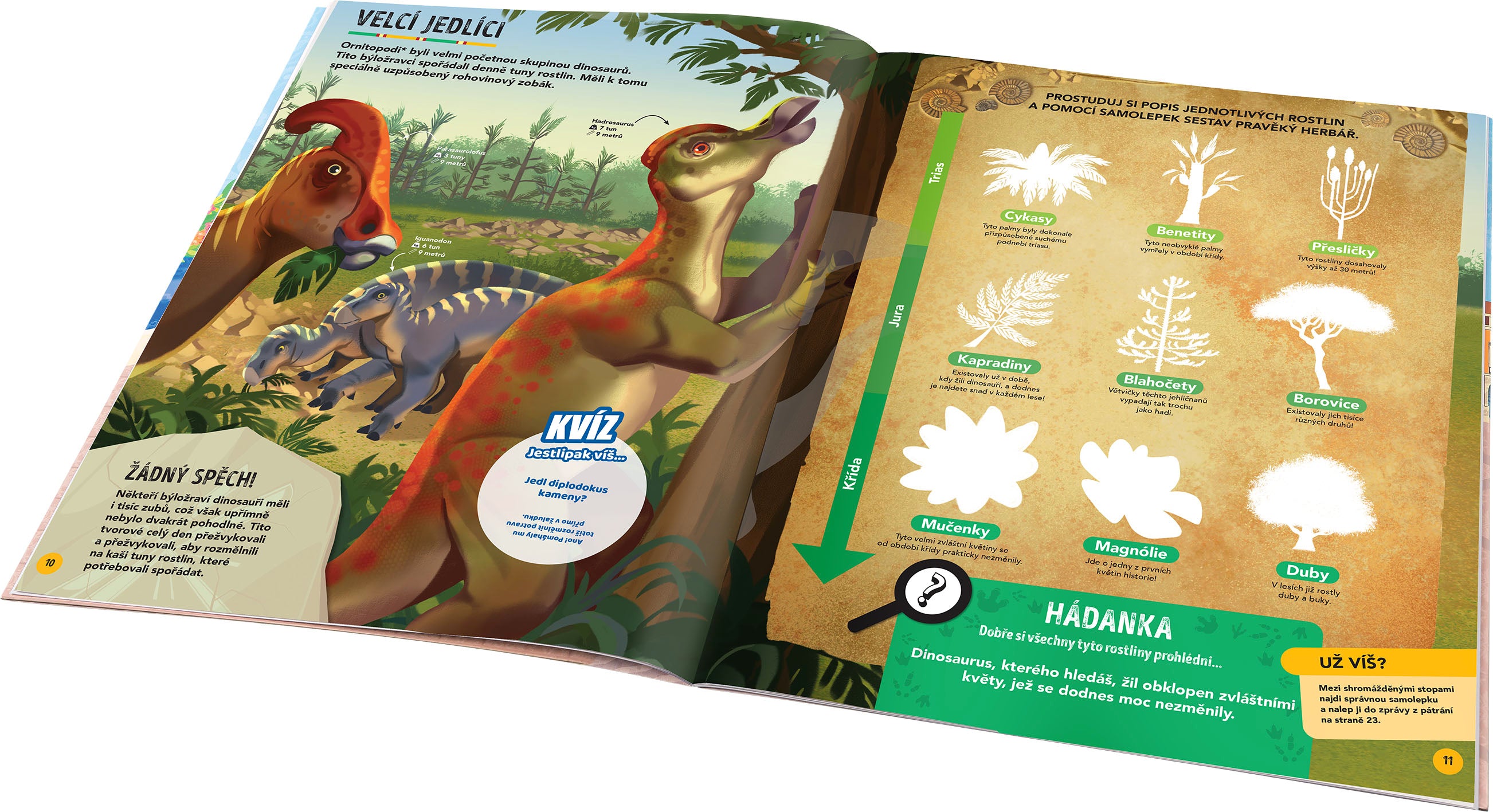 MISE DINOSAUŘI – Pátrej a lušti se samolepkami