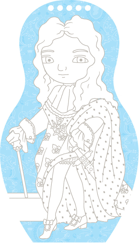 Obliekame  bábiky PRINCEZNÁ EMMA – Maľovanky