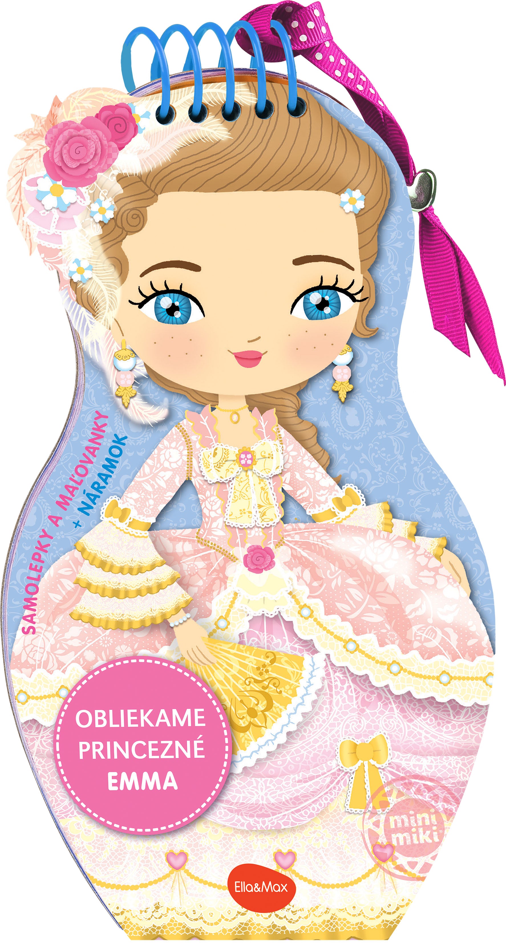 Obliekame  bábiky PRINCEZNÁ EMMA – Maľovanky