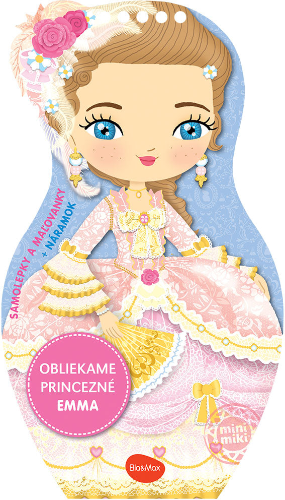 Obliekame  bábiky PRINCEZNÁ EMMA – Maľovanky
