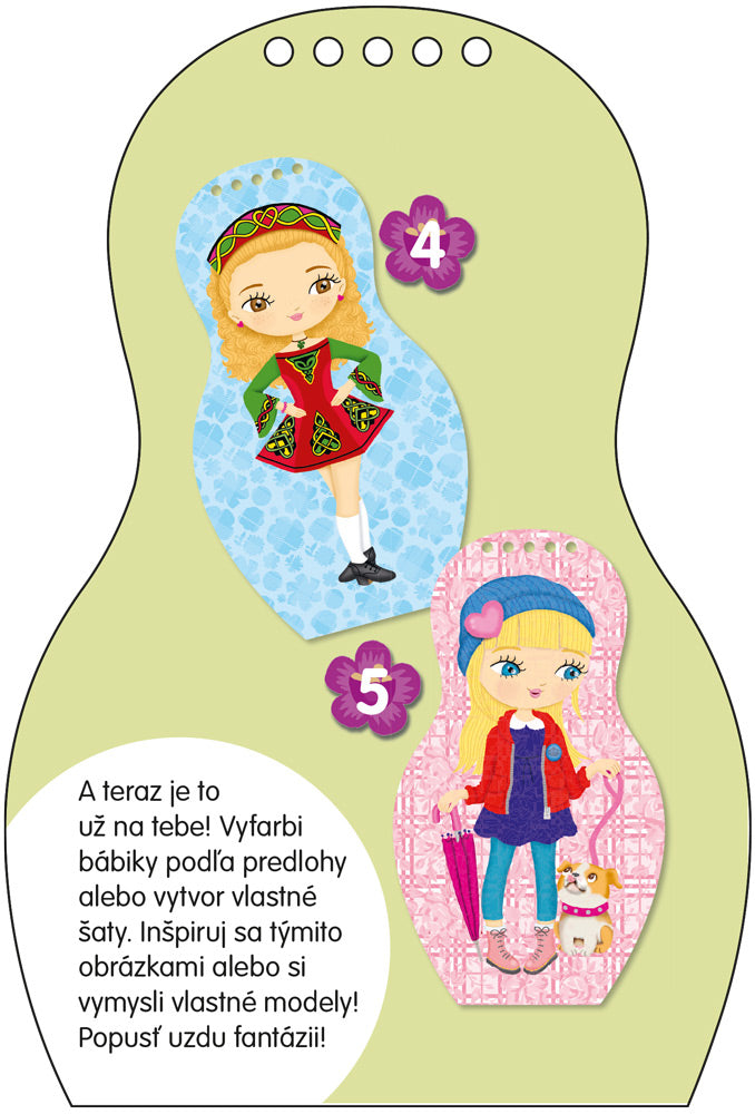 Obliekame britské bábiky KATE – Maľovanky