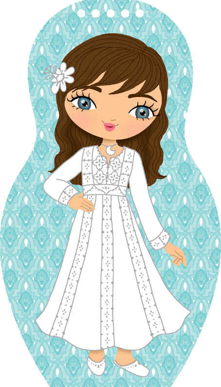 Obliekame jordánske bábiky ZEINA – Maľovanky