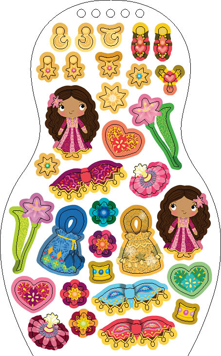 Oblékáme jordánské panenky ZEINA – Omalovánky