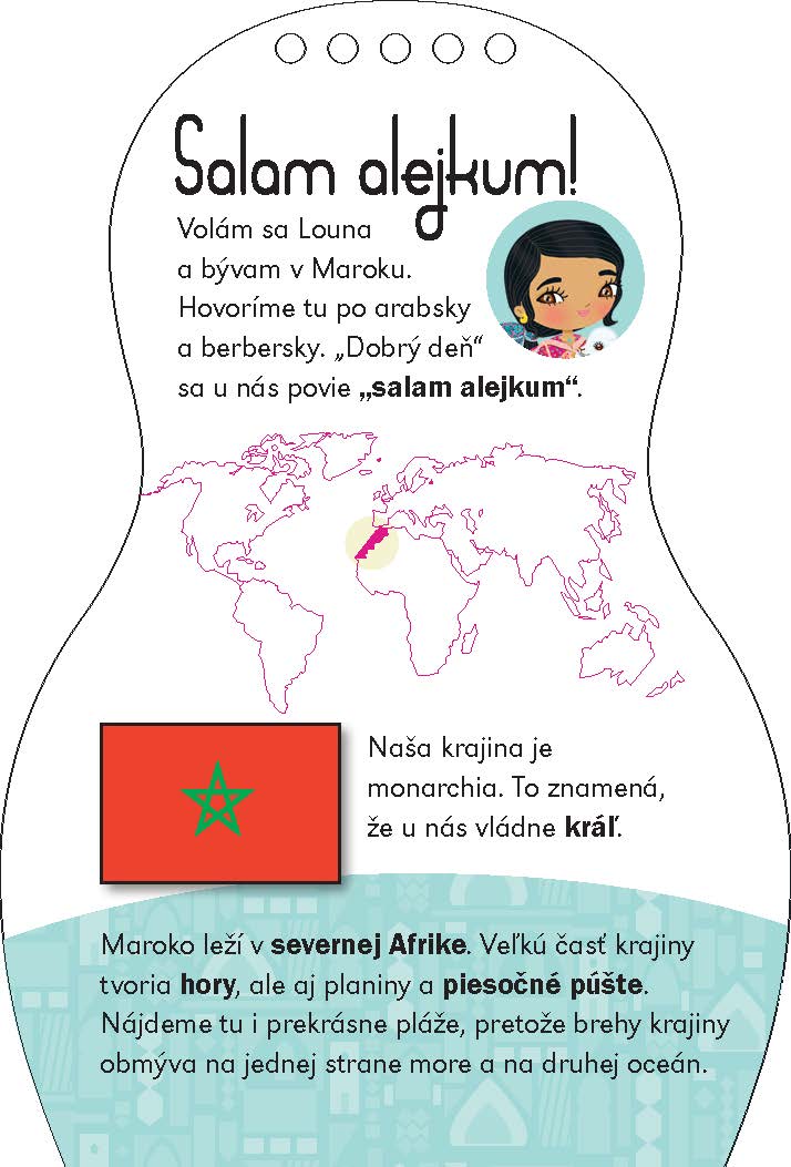 Obliekame marocké bábiky LOUNA – Maľovanky