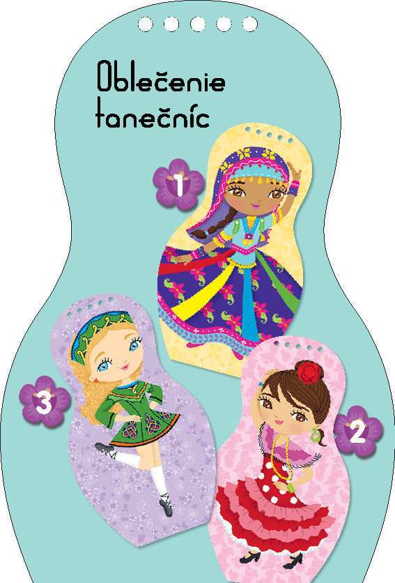 Obliekame TANEČNICE z celého sveta  – Maľovanky