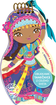 Obliekame TANEČNICE z celého sveta  – Maľovanky