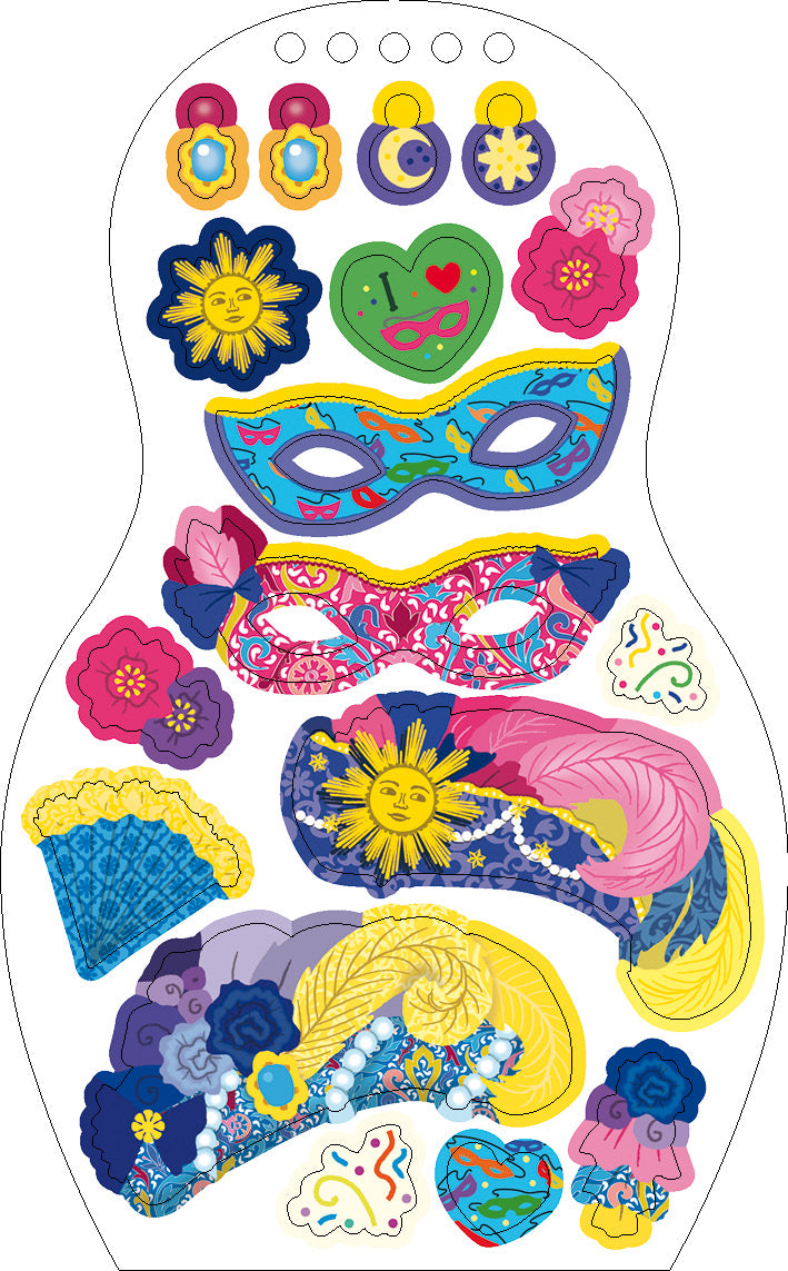 Obliekame bábiky na KARNEVAL – Maľovanky