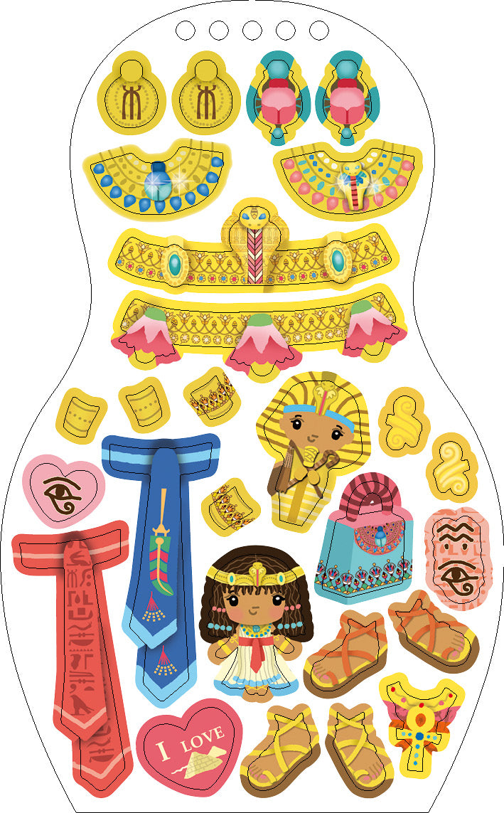 Obliekame egyptské bábiky FARAH – Maľovanky