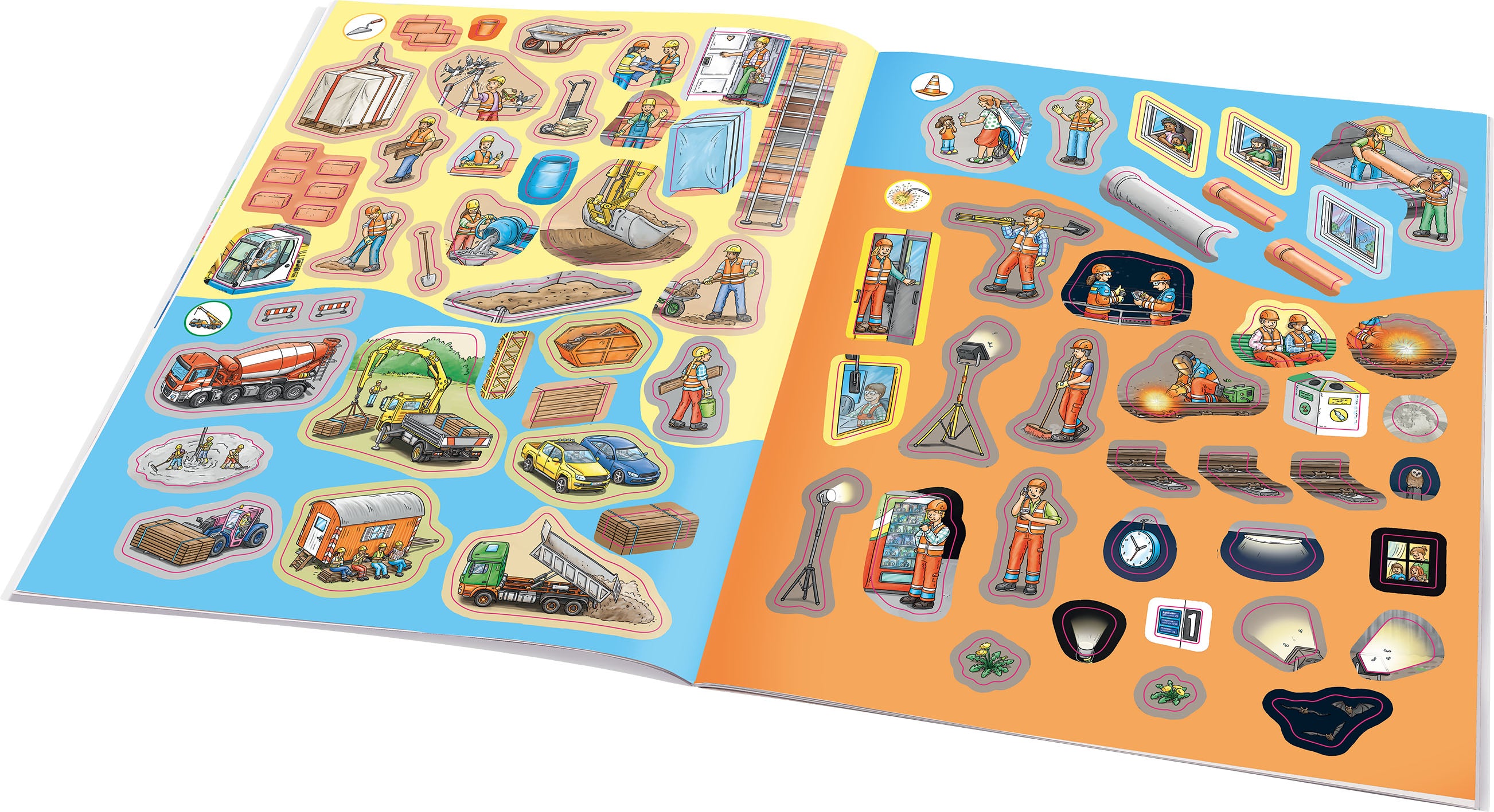 Můj první samolepkový sešit – STAVEBNÍ STROJE