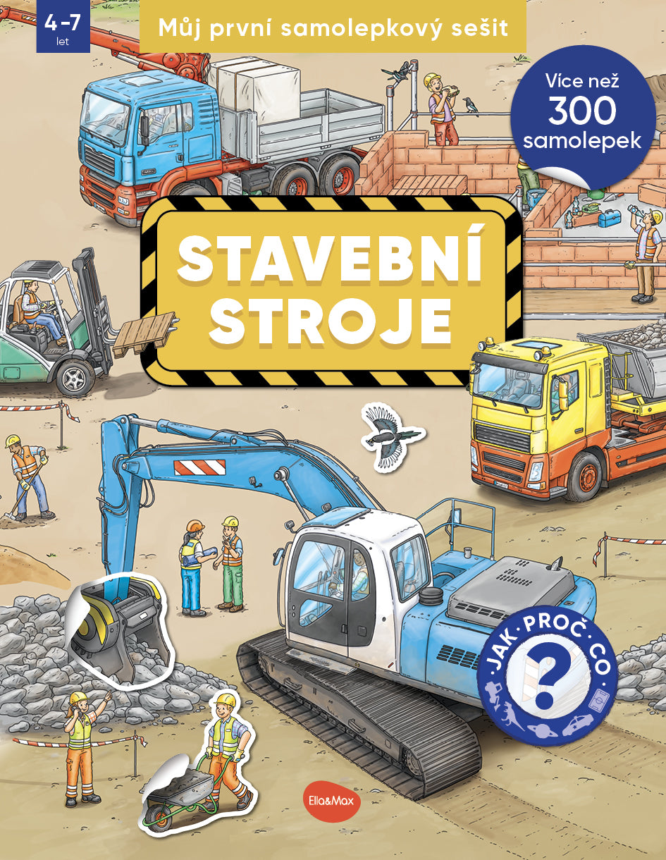 Můj první samolepkový sešit – STAVEBNÍ STROJE