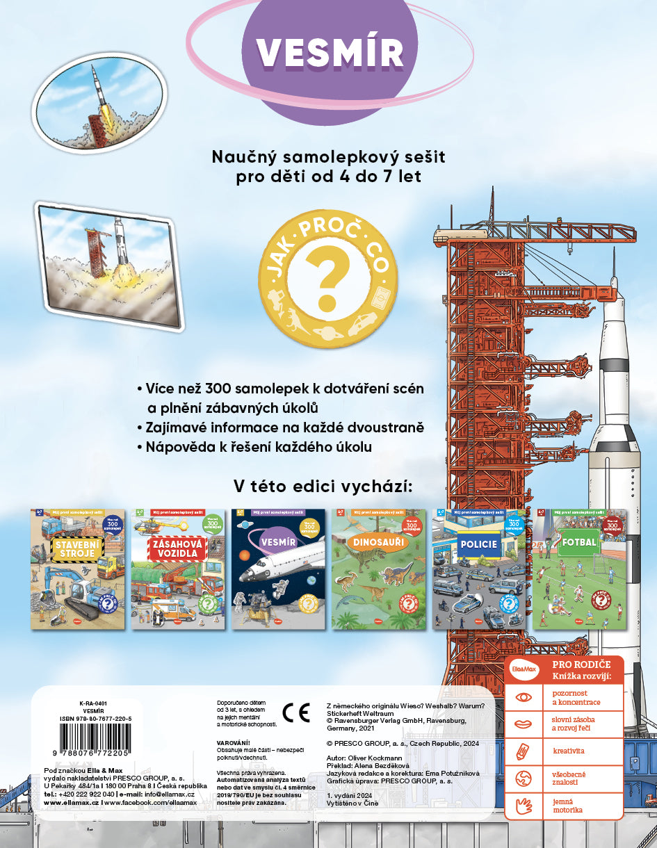 Můj první samolepkový sešit – VESMÍR