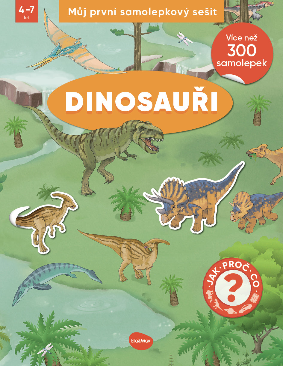 Můj první samolepkový sešit – DINOSAUŘI