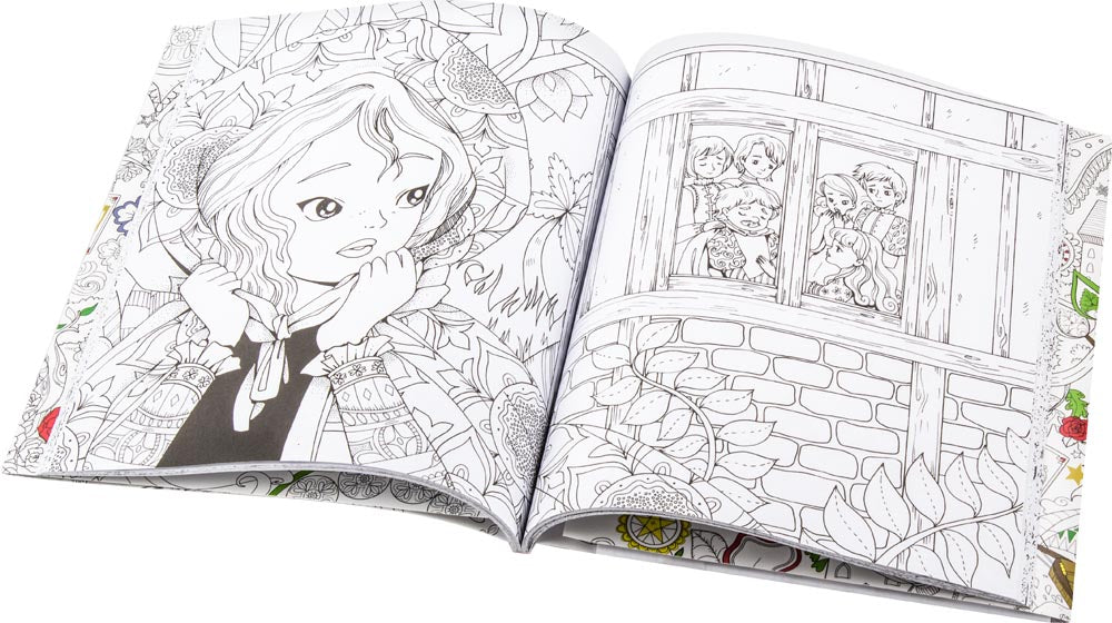 Kráska a zvíře, klasická pohádka a kouzelné omalovánky