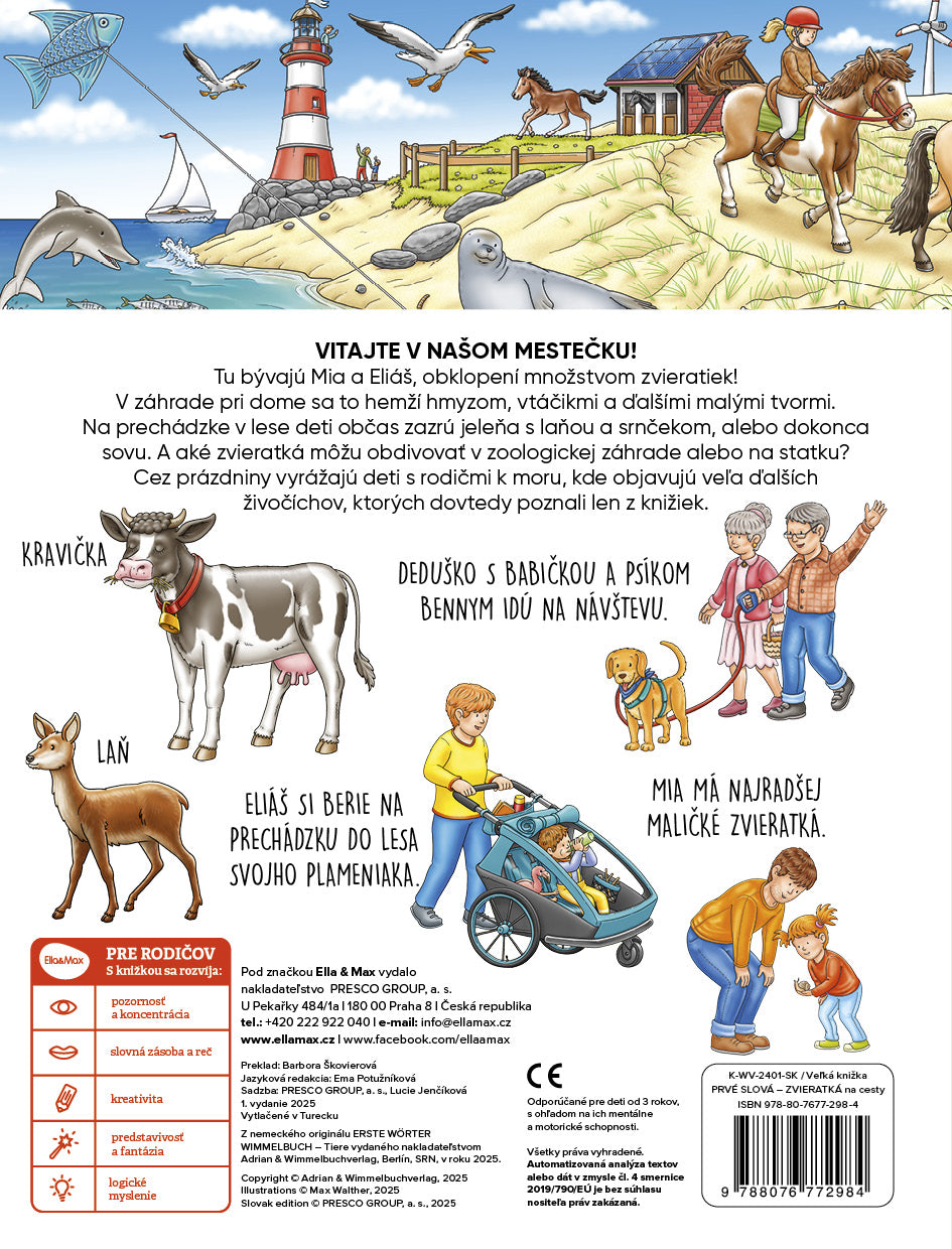 Na cesty – Veľká knižka ZVIERATKÁ – PRVÉ SLOVÁ